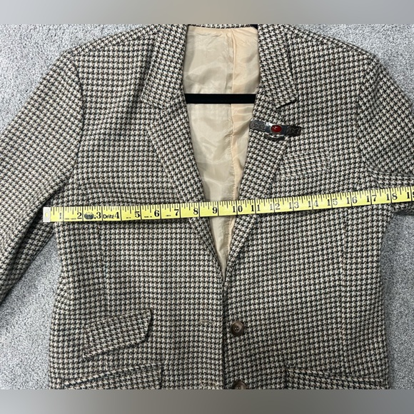 Vintage Pandora Made in USA Houndstooth Blazer Medium - Picture 5 of 6